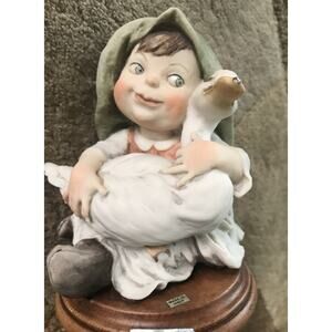 Vintage G. Armani “Girl with Goose” Capodimonte Italy Gulliver’s World